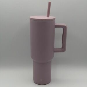 Simple Modern Trek 40oz Stainless Steel Tumbler Pink w/ Handle, Lid & Straw